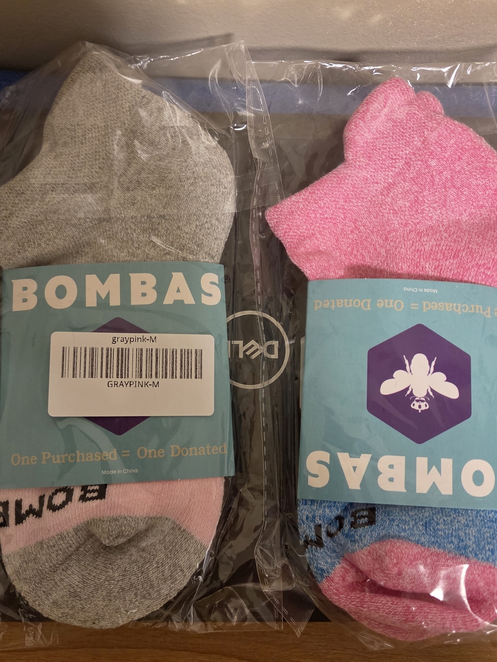 Bombas Pack of 2 Socks - Pink, Gray
